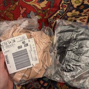 Nude and Black Lace Minimizer Bras